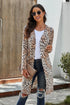 Print Colorblock Long Cardigan